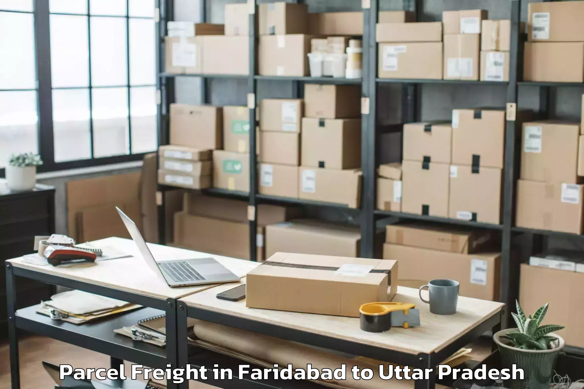 Book Faridabad to Lalganj Ajhara Parcel Freight